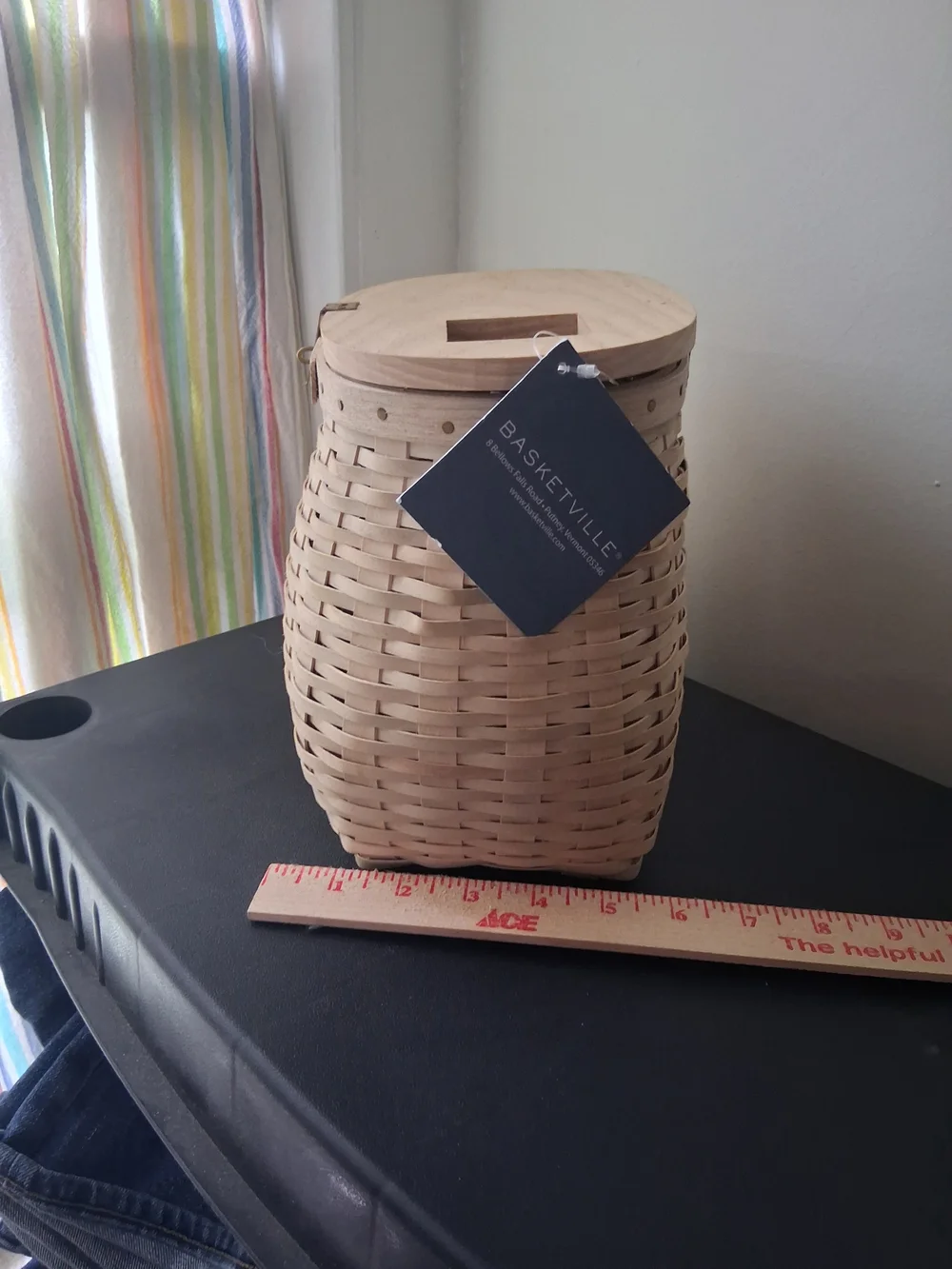 Basketville Fishing Basket/Box with Hinged Lid(No Strap)-NWT